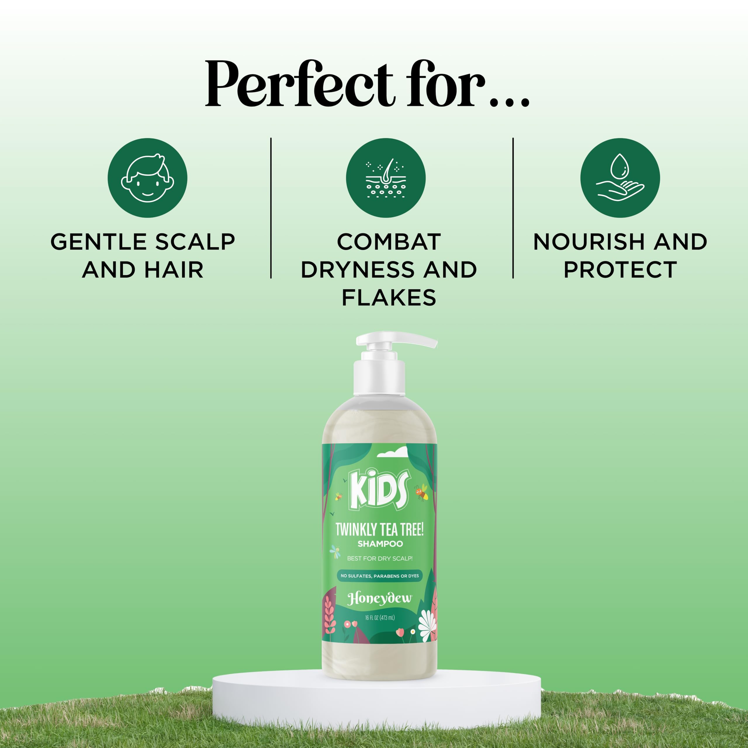HONEYDEW Cleansing Kids Shampoo for Dry Scalp – Tea Tree & Rosemary Oils