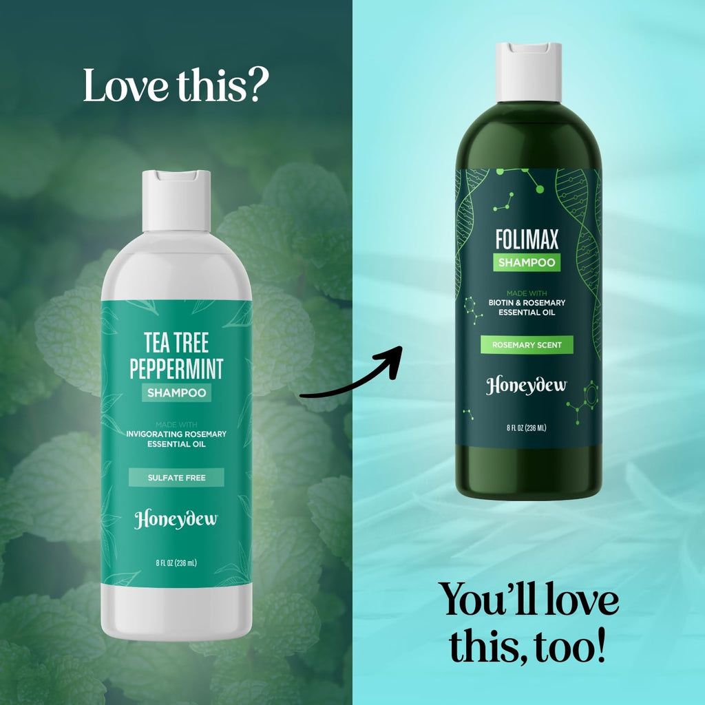HONEYDEW Invigorating Tea Tree Mint Shampoo for Oily Hair – Rosemary Mint Clarifying Formula