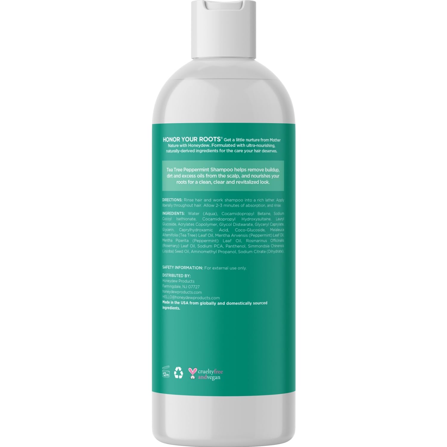 HONEYDEW Invigorating Tea Tree Mint Shampoo for Oily Hair – Rosemary Mint Clarifying Formula