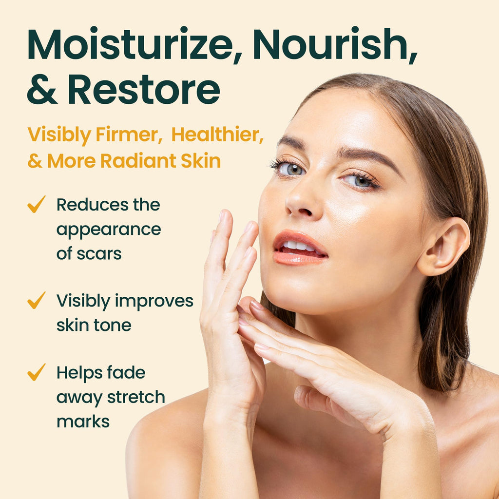 Honeyskin Bio Pure Skincare Oil | Hydration for Dry Skin, Pregnancy Stretch Marks, Scars, 4oz