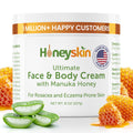 Honeyskin Hydrating Manuka Honey Face & Body Moisturizer – For Extremely Dry Skin (8 oz)
