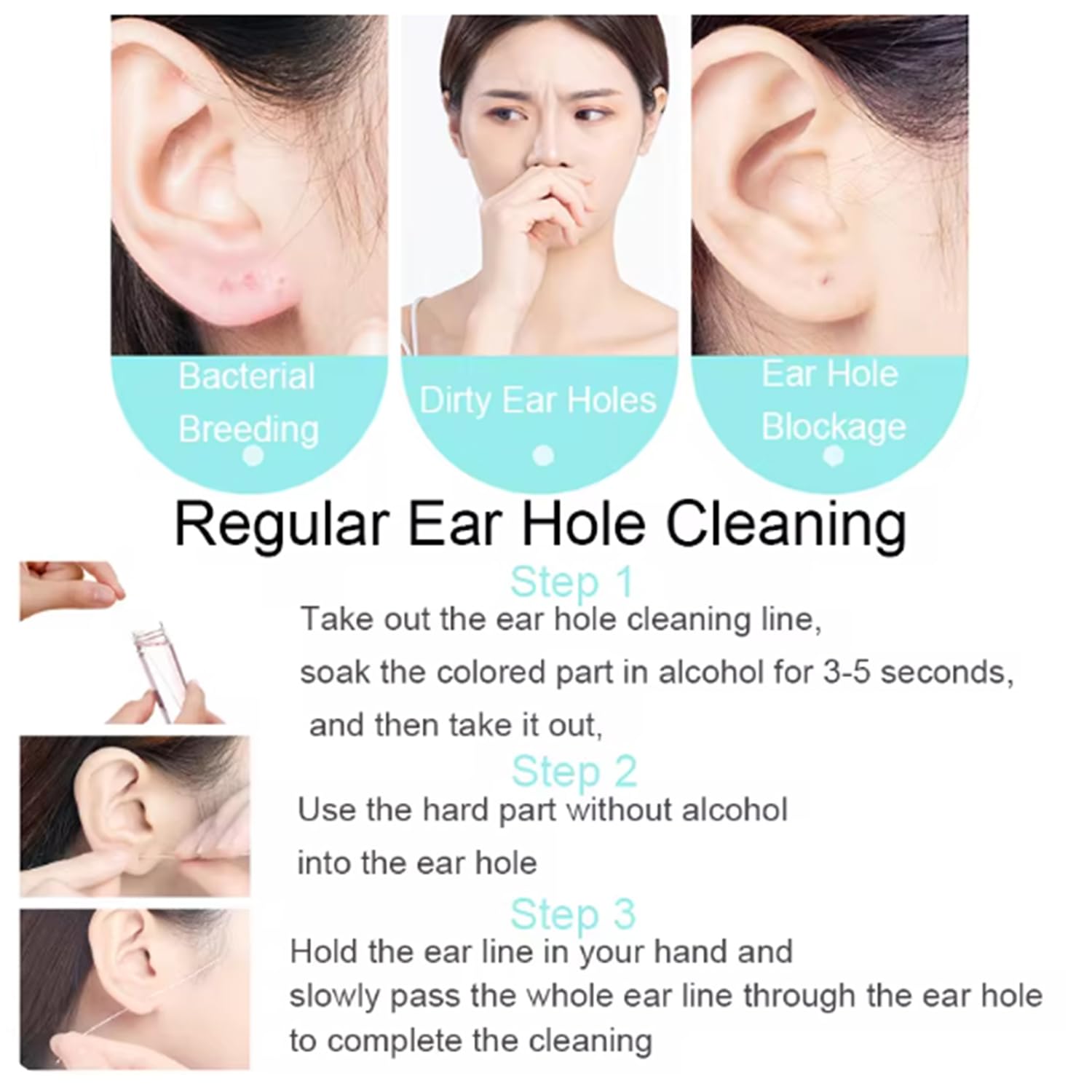 HONGTU implant Ear Piercing Gun Kit – Reusable 204-Piece Jewelry for Salon & Home