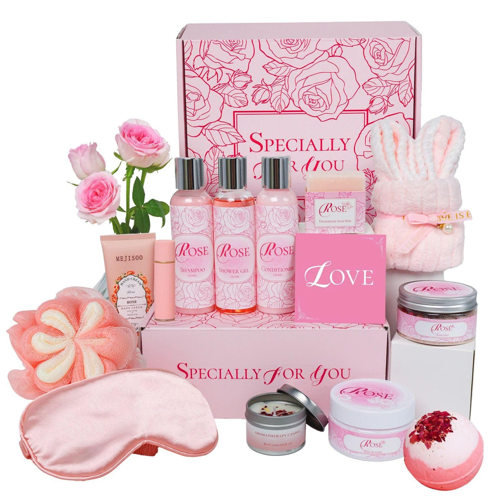 honiitaa Rose Spa Set – 16-Piece Valentine’s Gift for Her