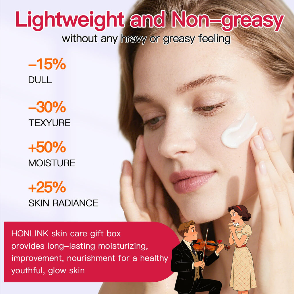 HONLINK Glown 6-Piece Hydrating Skincare Set — Vitamin C & Niacinamide | Gift for Women