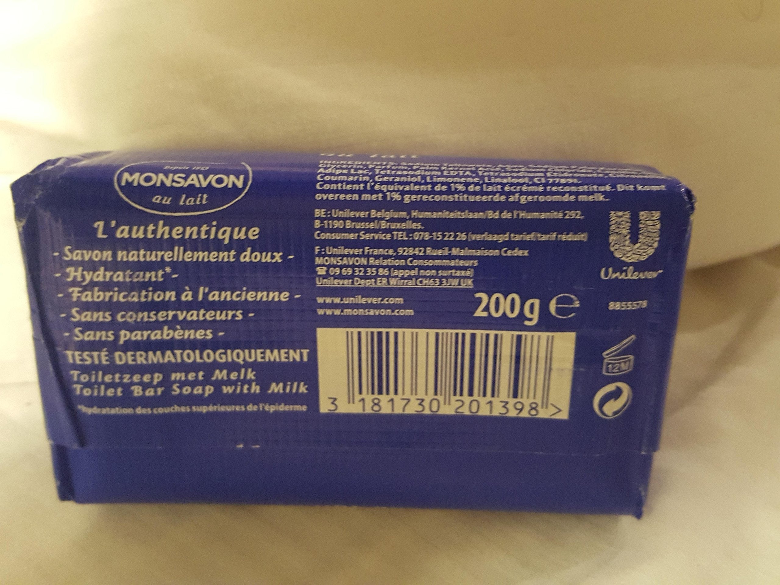 Hoofun Monsavon Au Lait Soap 200g – 4 Bars Pack