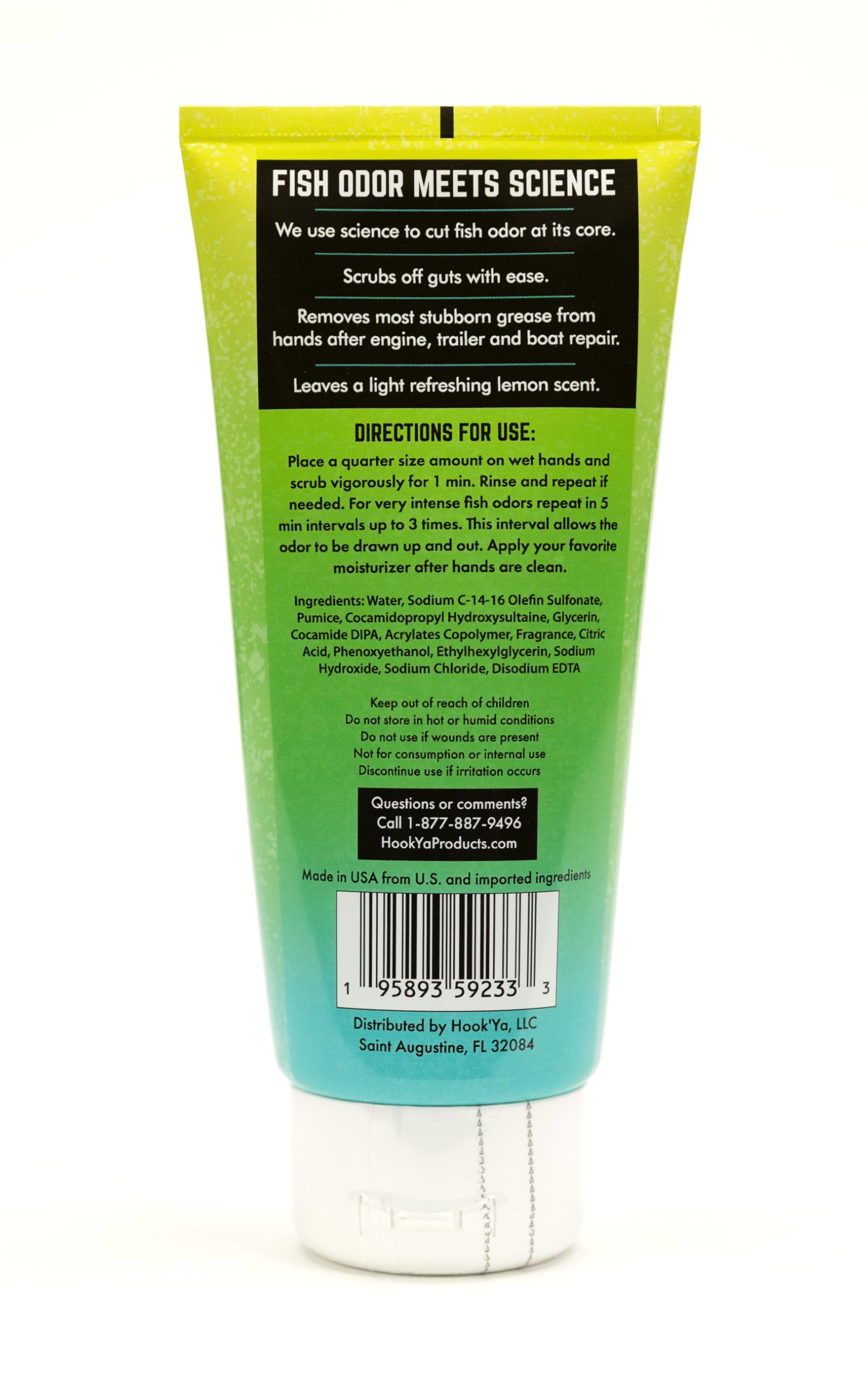 Hook'Ya Fishing Hand Soap – Odor-Removing Degreaser for Anglers | 2 Pack 12oz