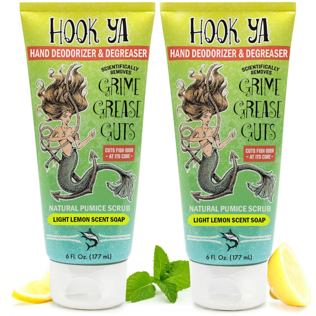 Hook'Ya Fishing Hand Soap – Odor-Removing Degreaser for Anglers | 2 Pack 12oz