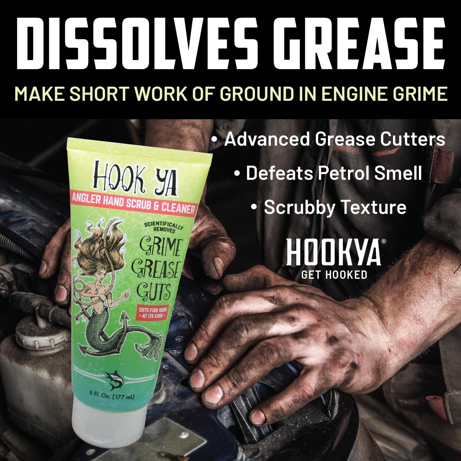 Hook'Ya Fishing Hand Soap – Odor-Removing Degreaser for Anglers | 2 Pack 12oz