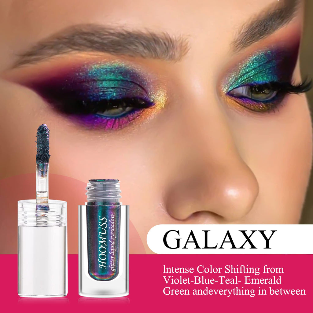HOOMUSS Glitter Liquid Eyeshadow – 3-Color Chameleon Multichrome Set