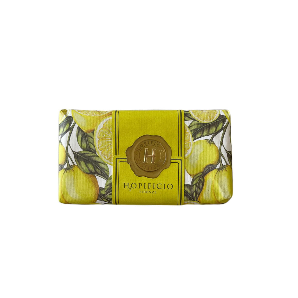 Hopificio Firenze: Set of Two 7.05 oz Triple-Milled Soap Bars – Tuscan Lemon, Made in Italy
