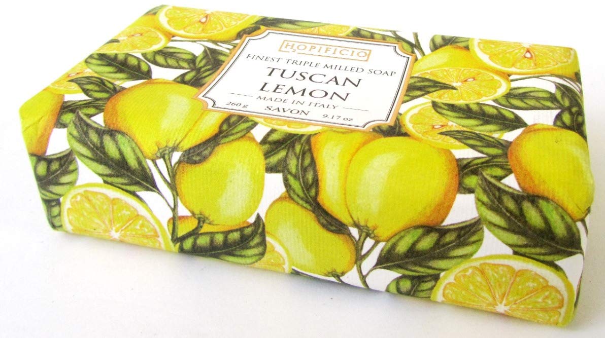 Hopificio Lemon Soap Bar – Finest All-Natural, Moisturizing & Brightening (9.17 oz) – Made in Italy