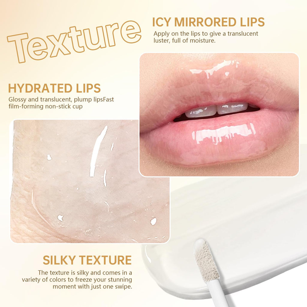 HOSAILY Peel Off Lip Liner Stain Tattoo – Brown Lip Liner & Clear Gloss Duo, Long-Lasting Lip Makeover