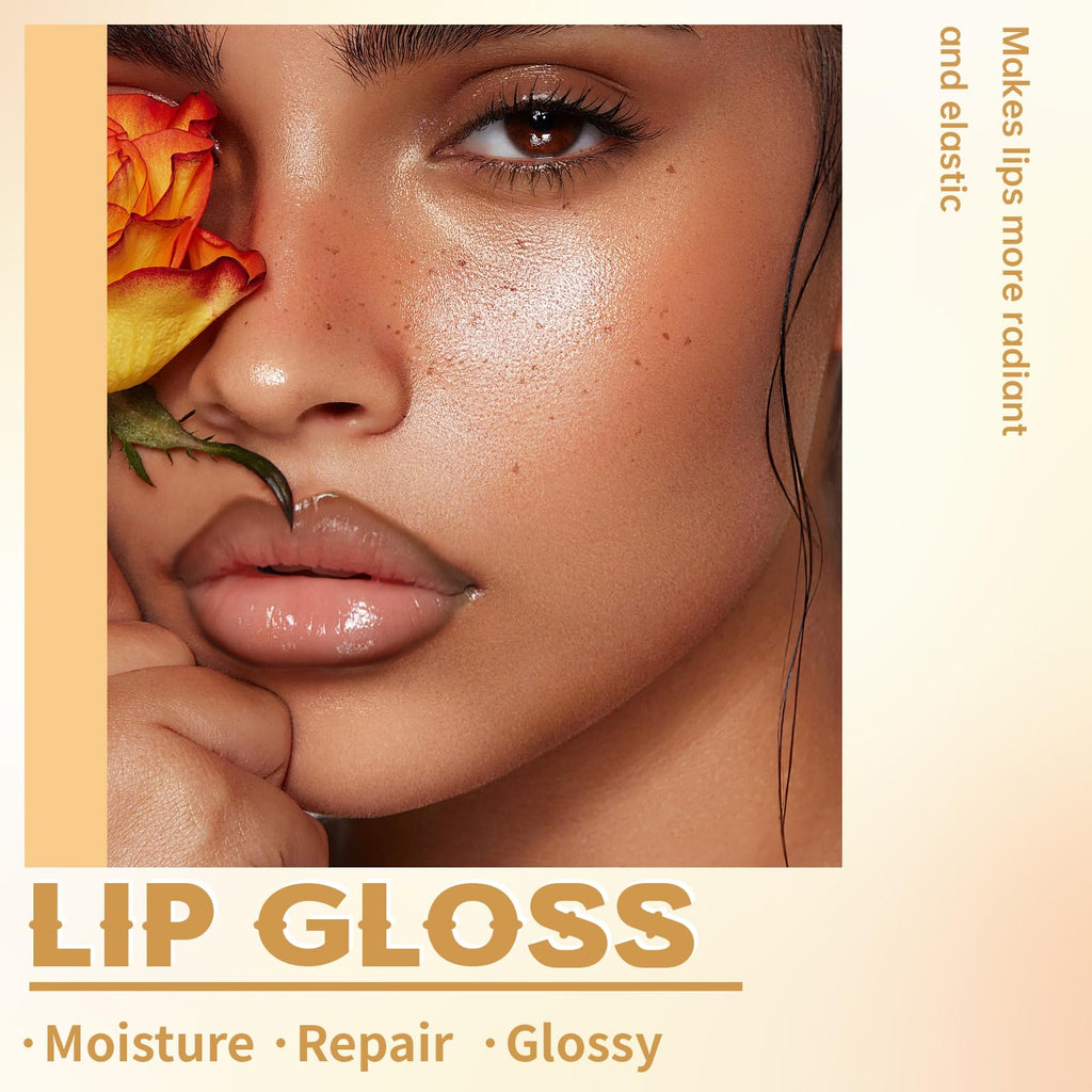 HOSAILY Peel Off Lip Liner Stain Tattoo – Brown Lip Liner & Clear Gloss Duo, Long-Lasting Lip Makeover