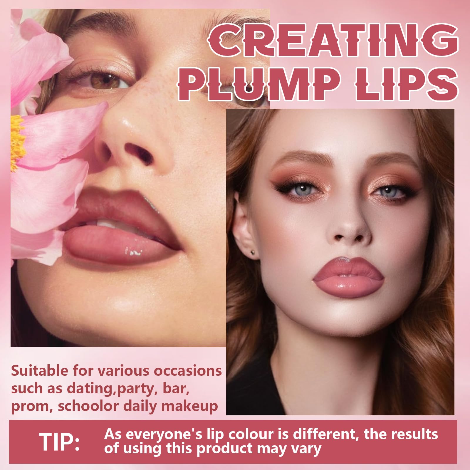 HOSAILY Peel Off Lip Liner Stain Tattoo – Long Lasting Pink Lip Set