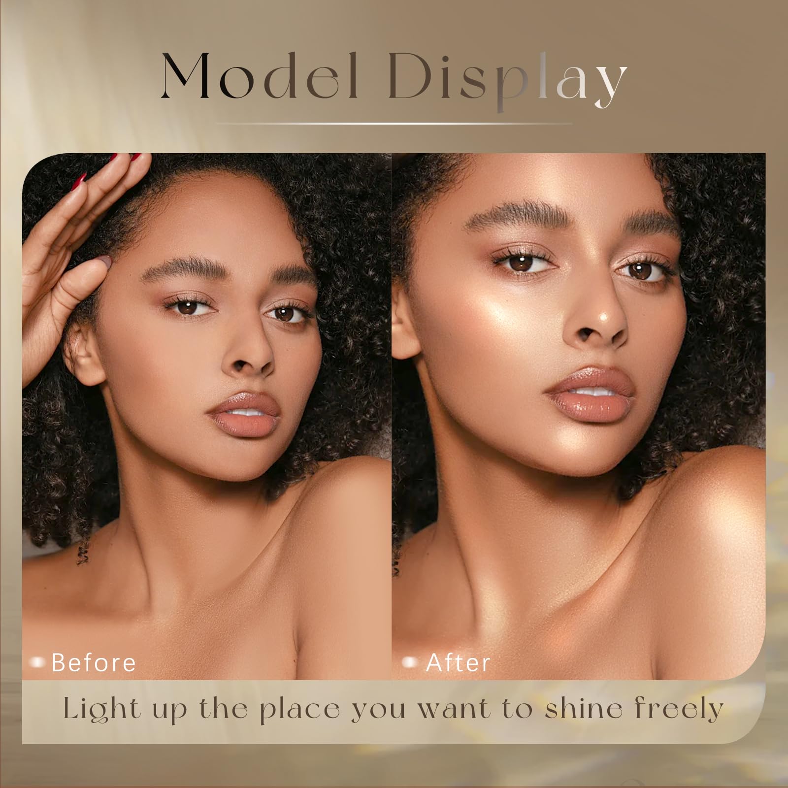 HOSAILY Body Glitter Spray Rose Gold – 60ML Moisturizing Glow Highlighter