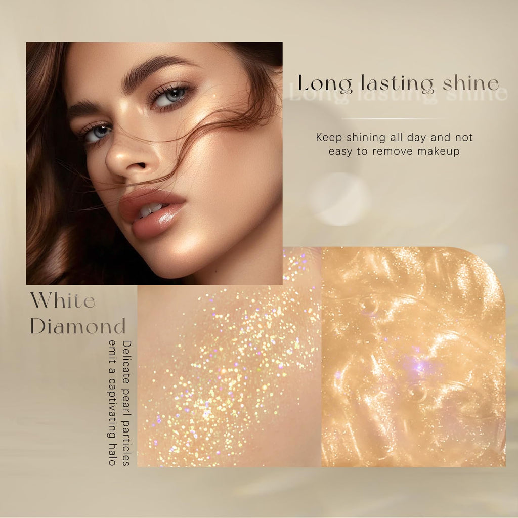 HOSAILY Body Glitter Spray Rose Gold – 60ML Moisturizing Glow Highlighter