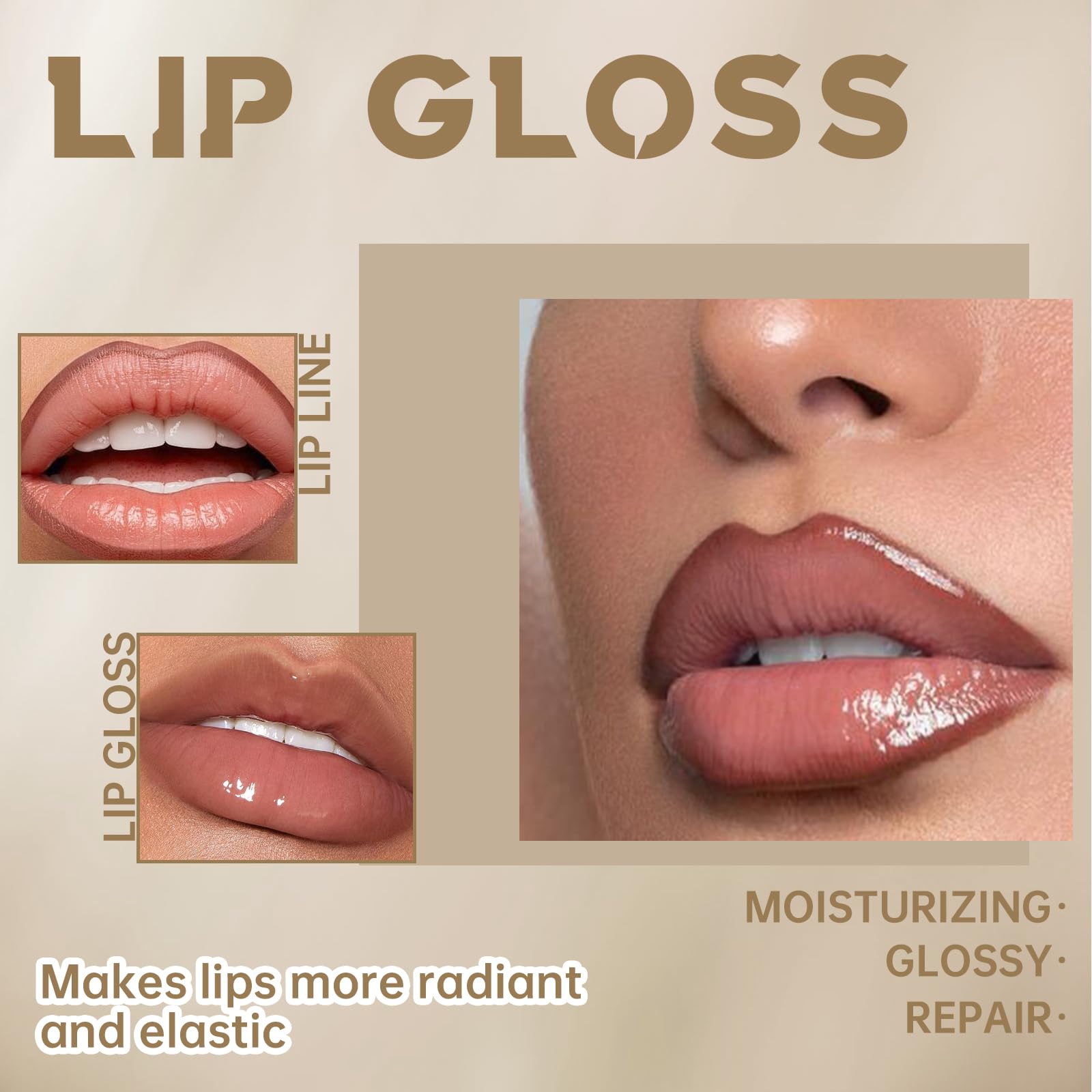 HOSAILY Peel Off Lip Liner Stain Tattoo – Long-Lasting Nude Lip Kit with Gloss