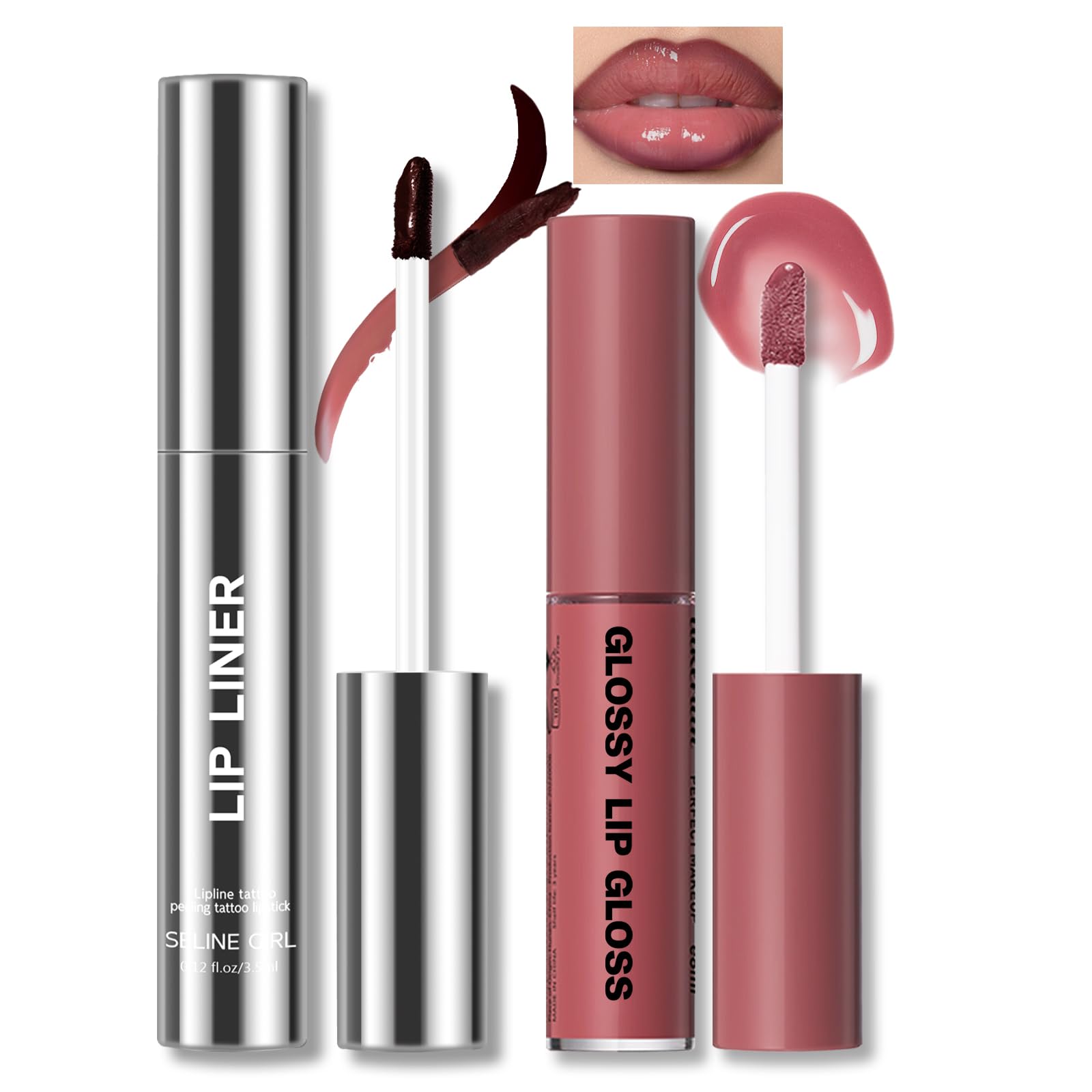 HOSAILY Peel Off Lip Liner Stain Tattoo – Long Lasting Pink Lip Set