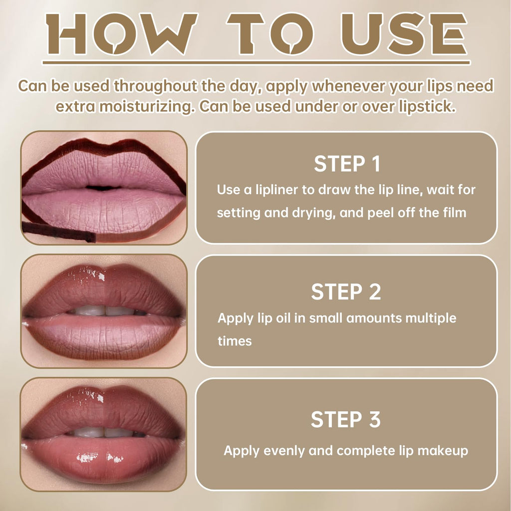 HOSAILY Peel Off Lip Liner Stain Tattoo – Long-Lasting Nude Lip Kit with Gloss