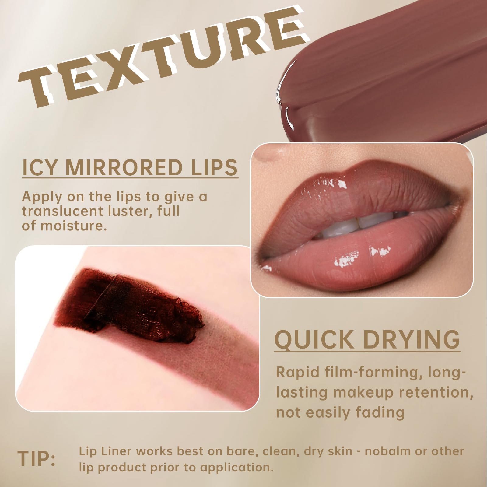 HOSAILY Peel Off Lip Liner Stain Tattoo – Long-Lasting Nude Lip Kit with Gloss