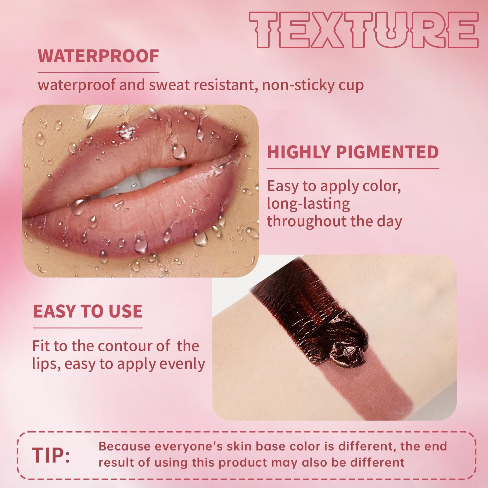HOSAILY Peel Off Lip Liner Stain Tattoo – Long Lasting Pink Lip Set