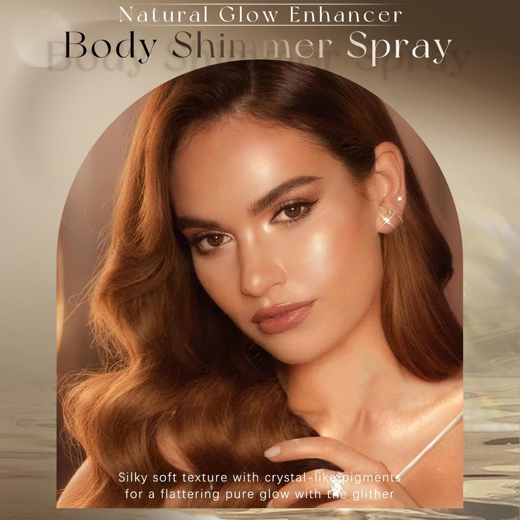 HOSAILY Body Glitter Spray Rose Gold – 60ML Moisturizing Glow Highlighter