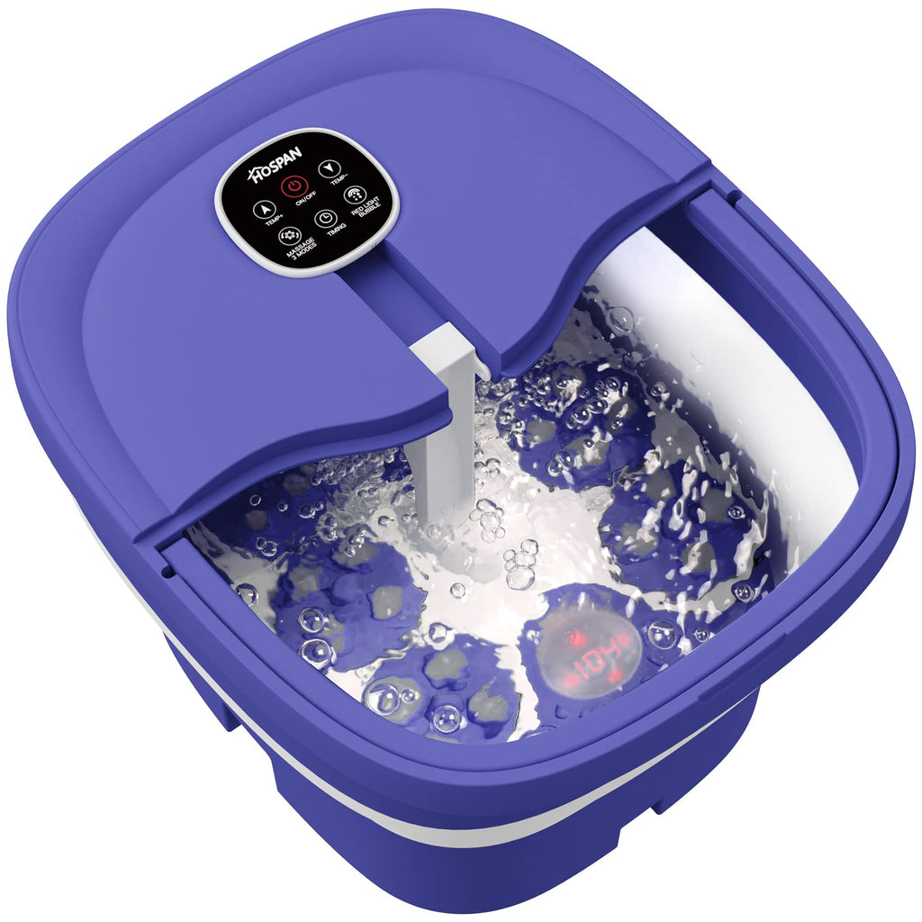 HOSPAN FS02A Collapsible Foot Spa — Electric Rotary Massage, Heat, Bubble, Remote