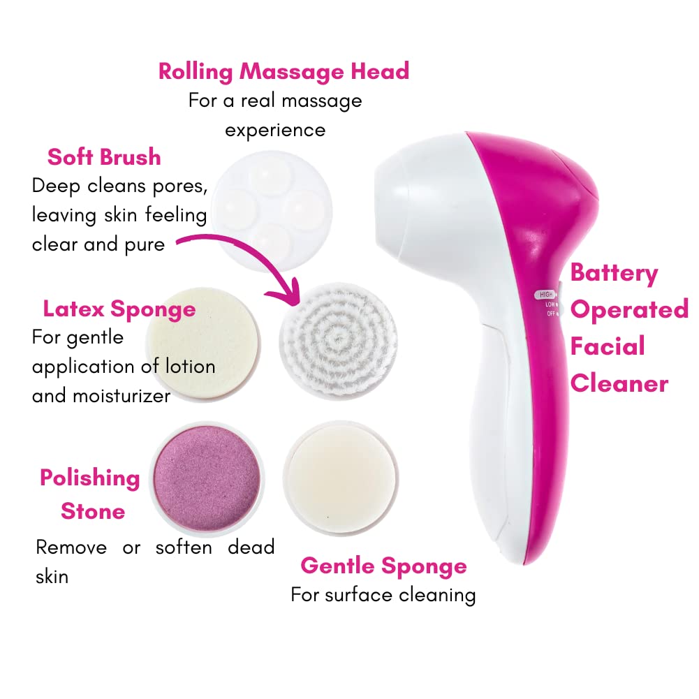 Hot Focus Kids Spa Kit for Girls – Deluxe Spa Day Set with Facial Cleanser Machine & Mud Mask