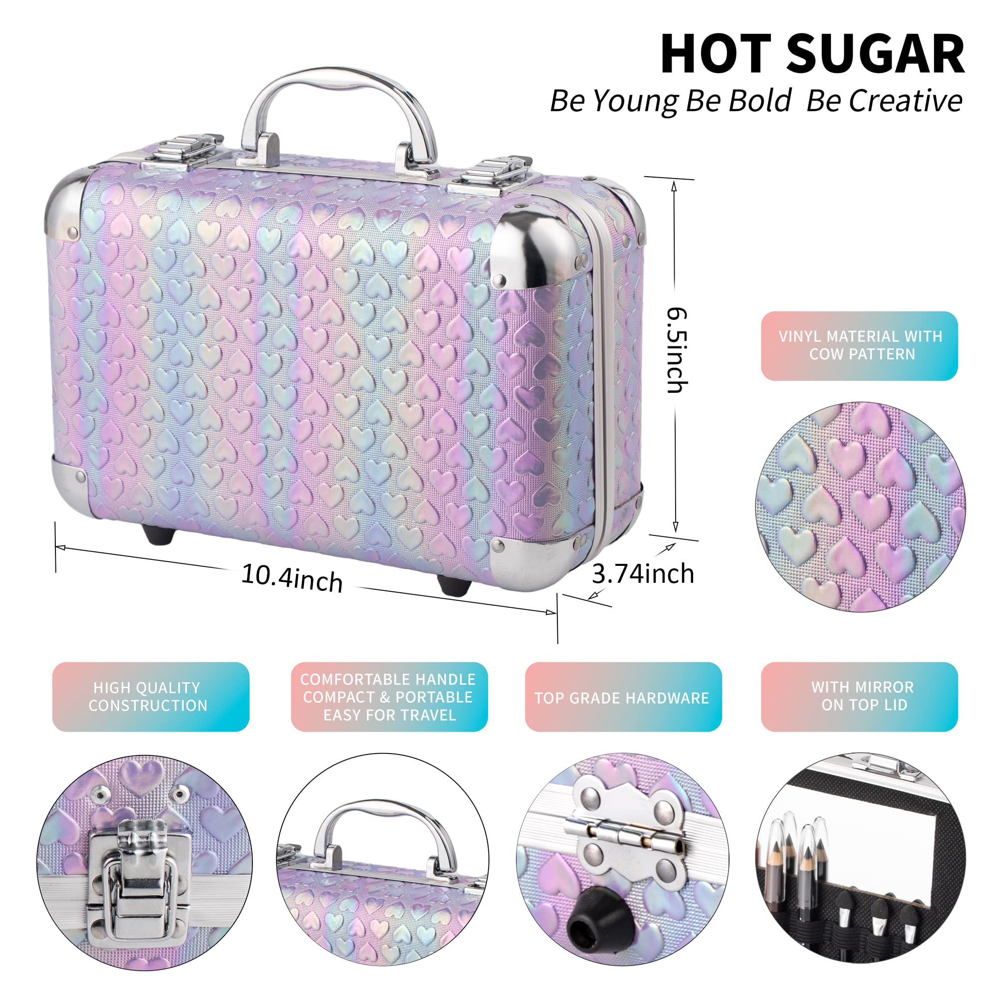 Hot Sugar All In One Makeup Set for Teens — Beginner-Friendly Full Kit in Purple Heart Case