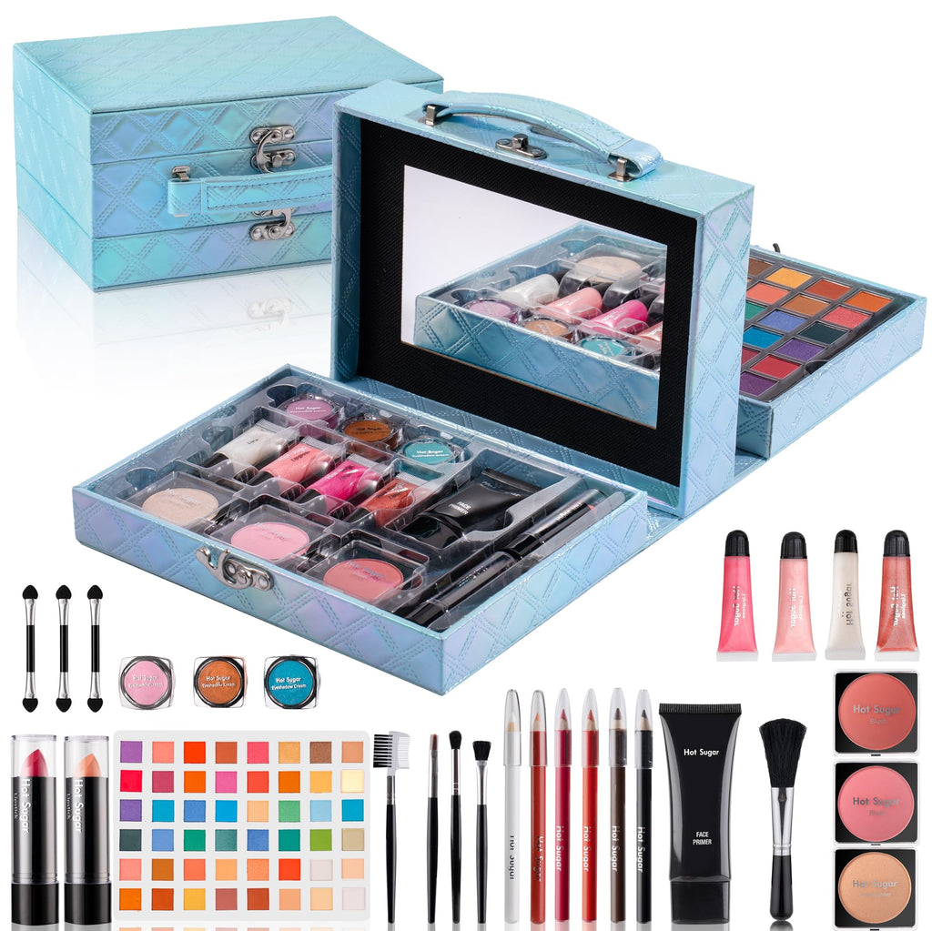 Hot Sugar Blue Diamond Makeup Kit – All-in-One Starter Set for Teens & Beginners