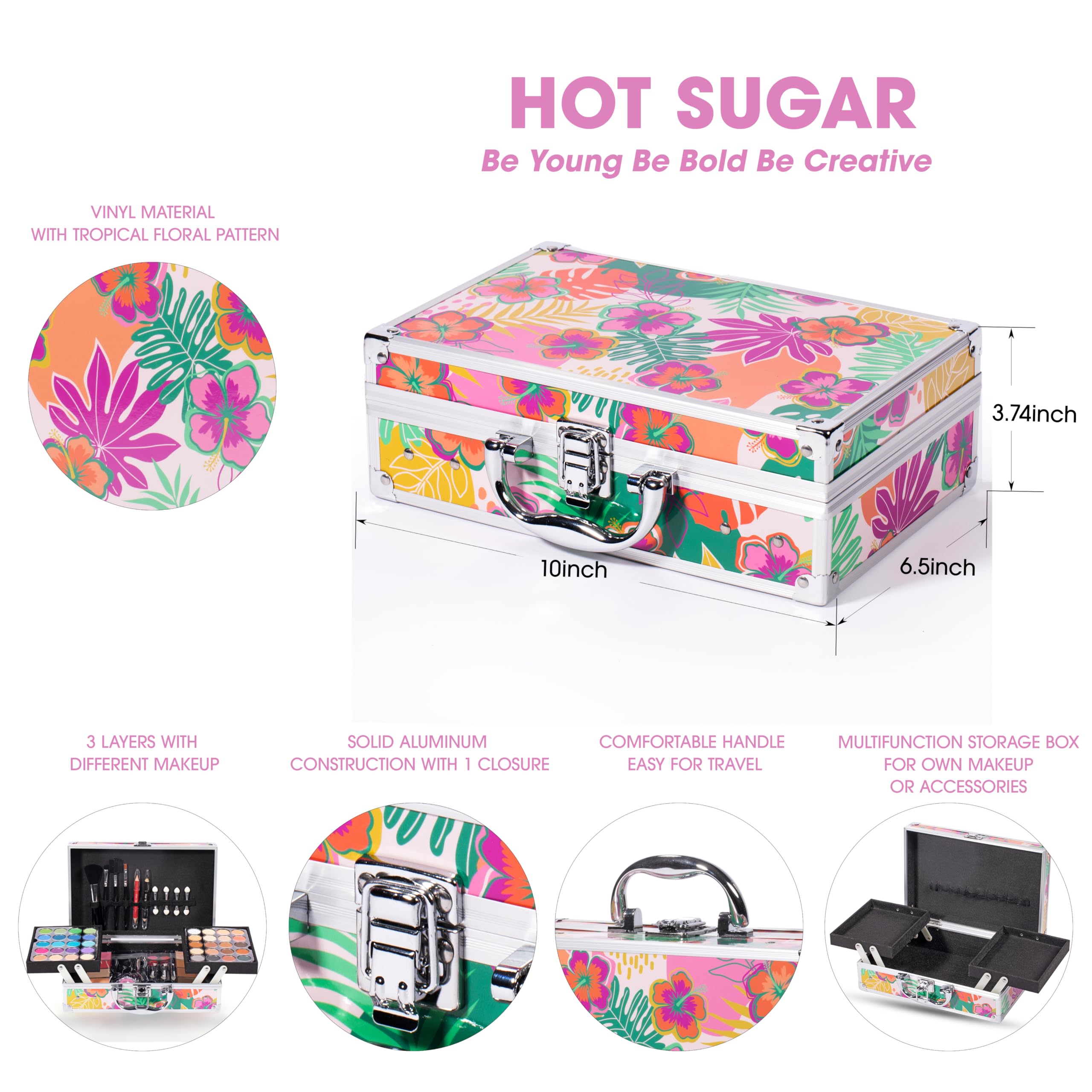 Hot Sugar Makeup Kit for Women – 40-Piece Beginner Set (Tropical)
