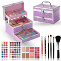 Hot Sugar Teen Makeup Kit with Train Case – Portable Beginner Set (Purple)