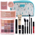 Hot Sugar Travel Makeup Kit All-in-One – Blue Cosmetic Set for Beginners & Pros