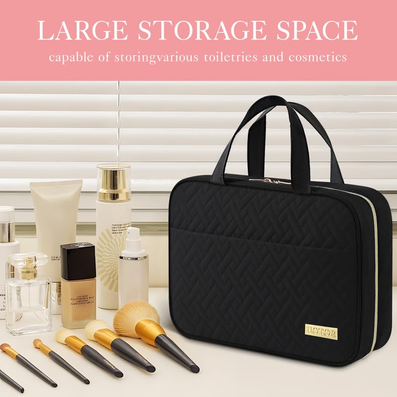 HOTOR Travel Toiletry Bag – Hanging Organizer, Waterproof, Large Capacity