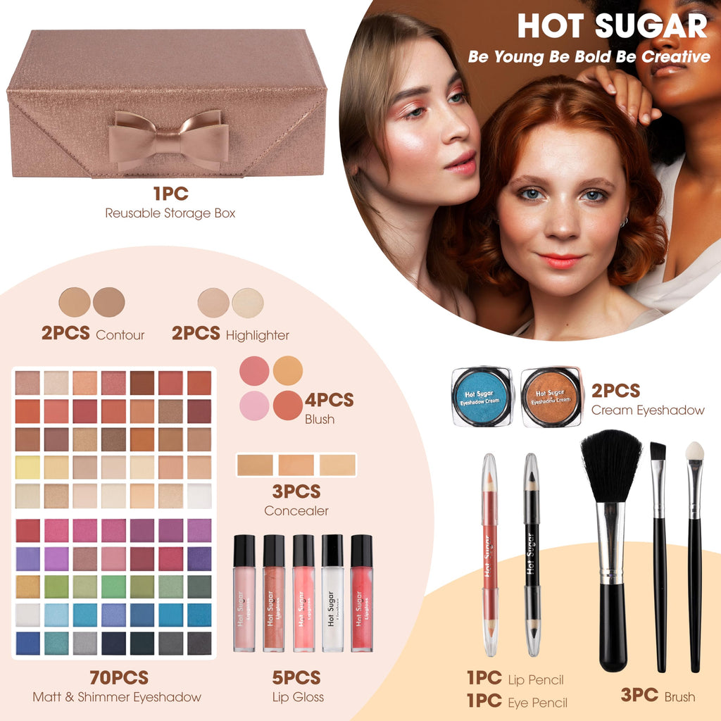Hot Sugar Girls Makeup Kit for Teens & Beginners | Full Bronze Makeup Set