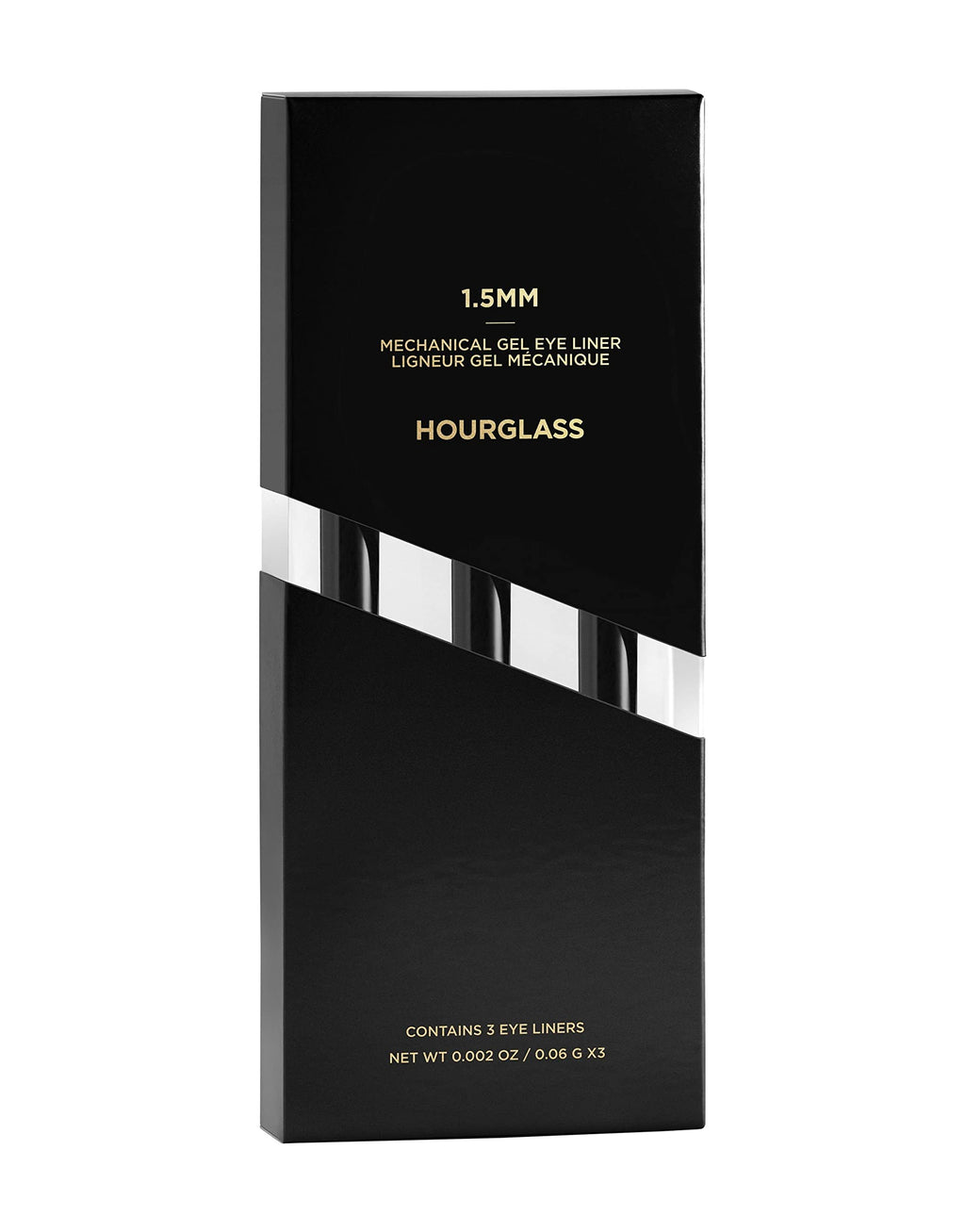 Hourglass 1.5mm Mechanical Gel Liner – 3-Pack Obsidian | Waterproof Precision