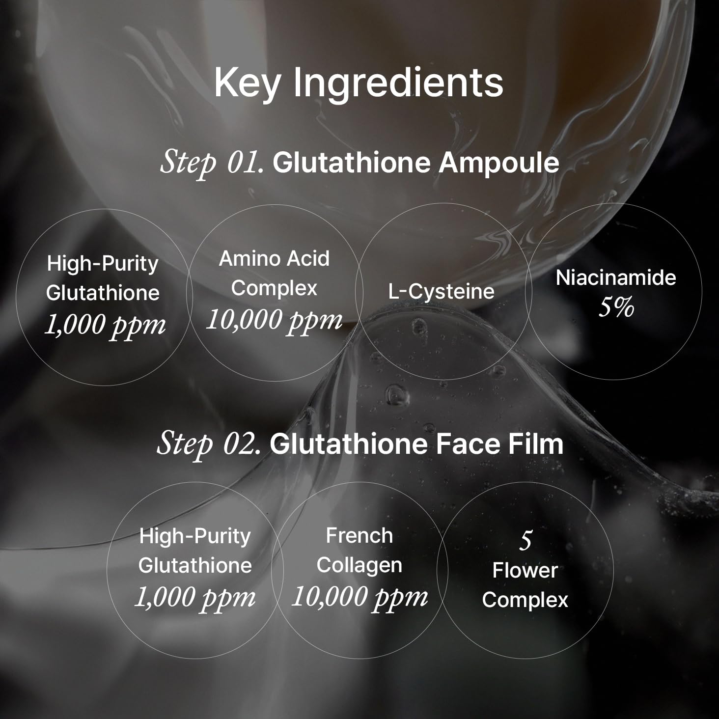 House of B Glow Glutathione 2-Step Face Film Set – Wrinkle Reduction & Even Tone