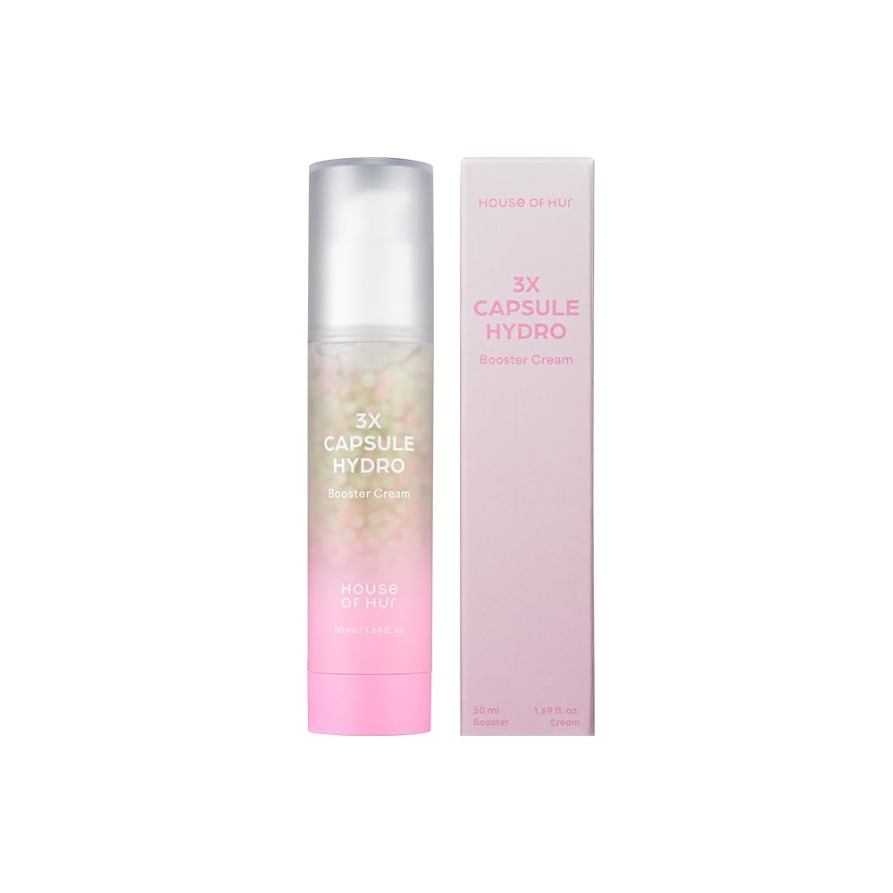 House of Hur 3X Capsule Hydro Booster Cream – 3-in-1 Gel Cream + Primer, 8HA & Hibiscus Collagen