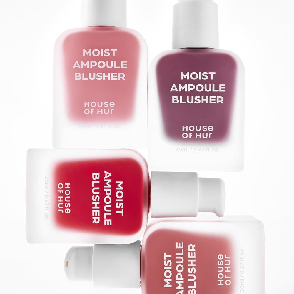 House of Hur Moist Ampoule Blusher — 50% Moisture Essence, Hydrating & Long-Lasting (Berry Purple) | 0.68 fl oz