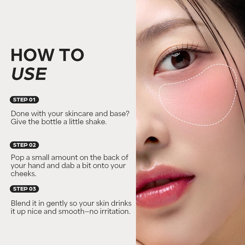 House of Hur Moist Ampoule Blusher – Hydrating, Long-Lasting Pink Rosie (0.68 fl oz, 9 Shades)