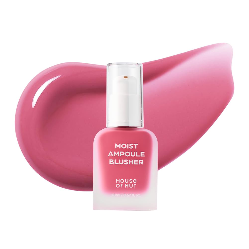 House of Hur Moist Ampoule Blusher – Hydrating, Long-Lasting Pink Rosie (0.68 fl oz, 9 Shades)