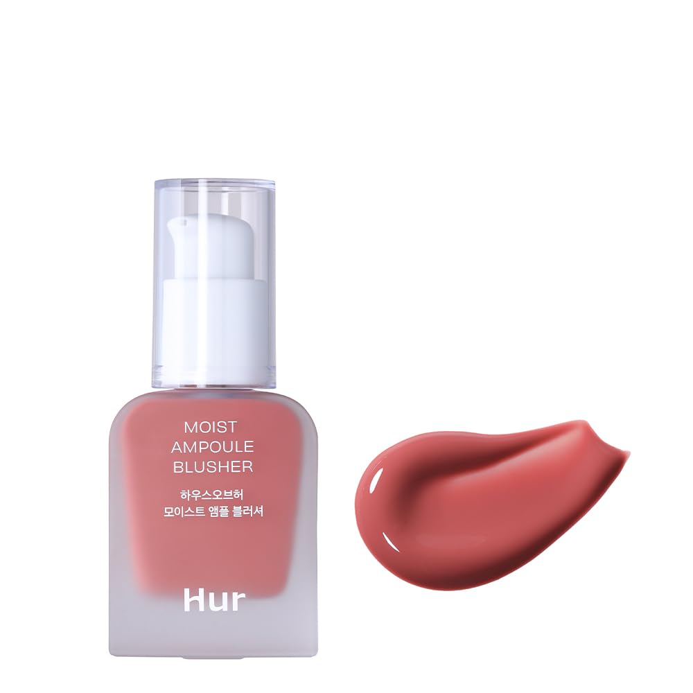 House of Hur Moist Ampoule Blusher – Buildable Water-Based Formula with 50% Moisture Essence (03 Rose Brown, 20ml)