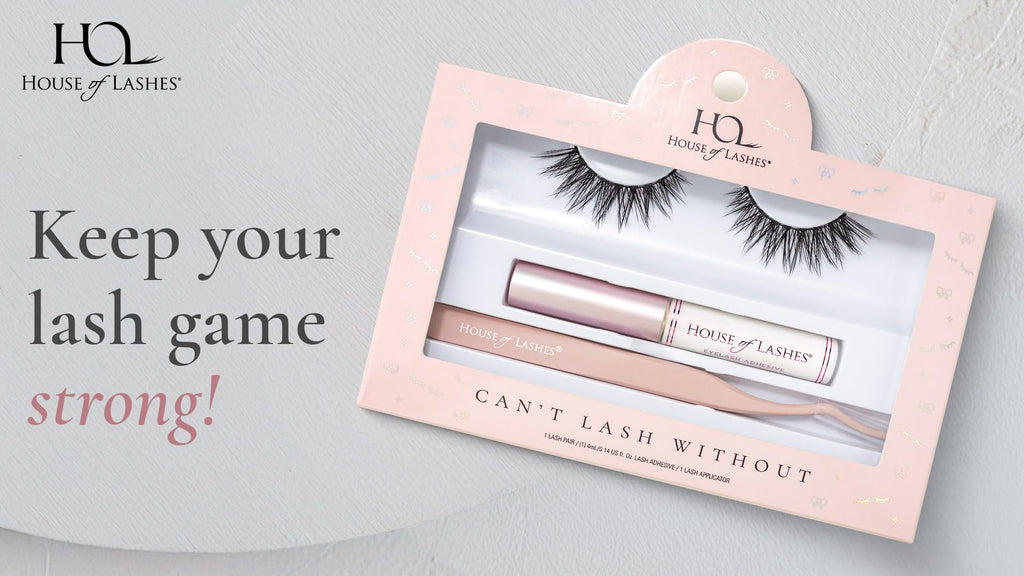 House of Lashes Can't Lash Without Set – Iconic Lite Lashes, Clear Glue & Precision Applicator for All-Day Wear