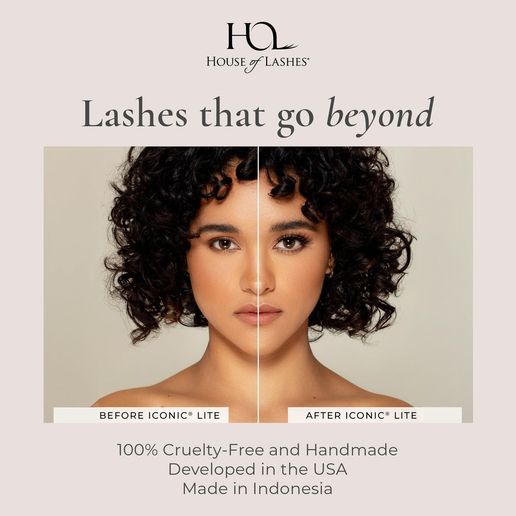 House of Lashes Can't Lash Without Set – Iconic Lite Lashes, Clear Glue & Precision Applicator for All-Day Wear