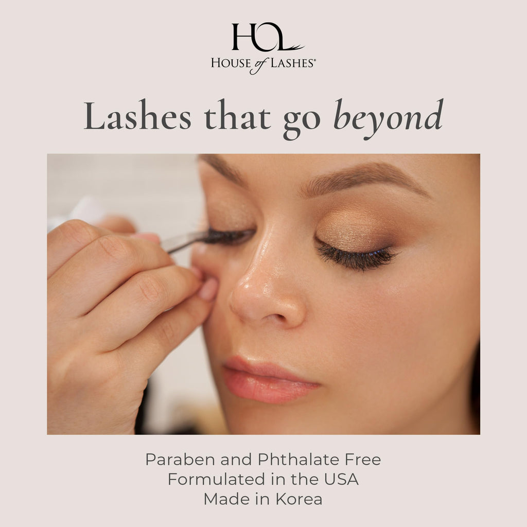 House of Lashes Eyelash Glue – Latex-Free for Sensitive Eyes, All-Day Hold, Clear Finish, 2 Count