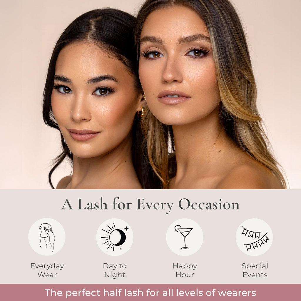 House of Lashes Iconic Demi – Comfortable Faux Mink Lashes for Bold Cat-Eye, Reusable & All Eye Shapes