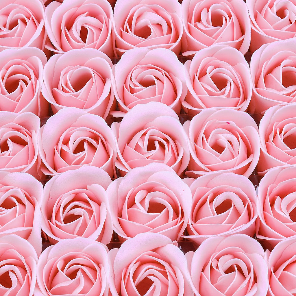HOUSWEETY 81Pcs Bath Soap Rose Petals Bouquet – Floral Scented Rose Flower Gift Set