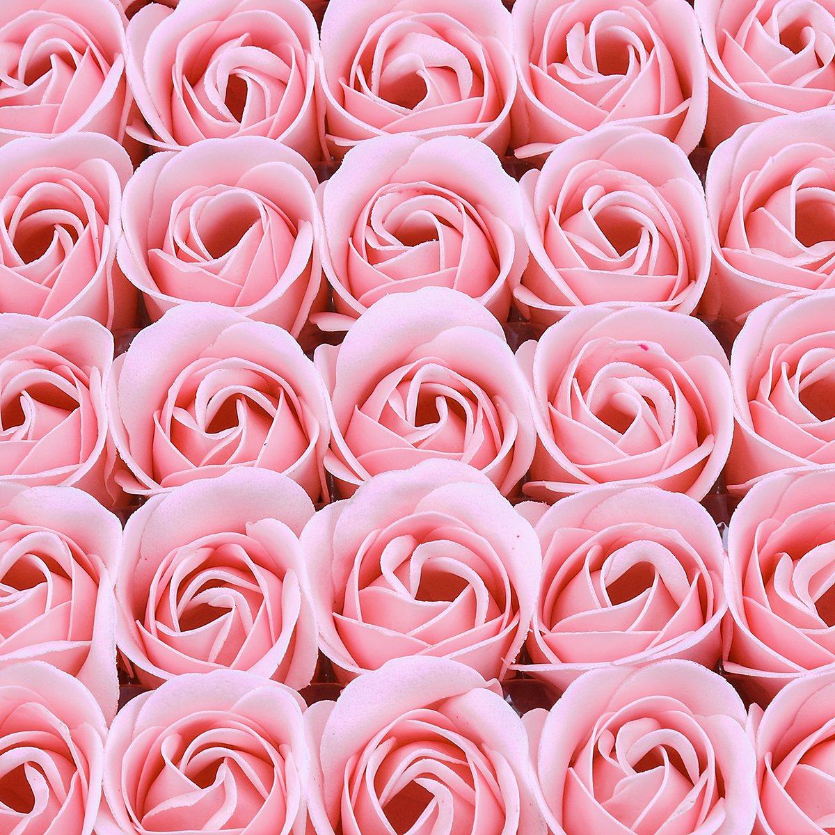 HOUSWEETY 81Pcs Bath Soap Rose Petals Bouquet – Floral Scented Rose Flower Gift Set