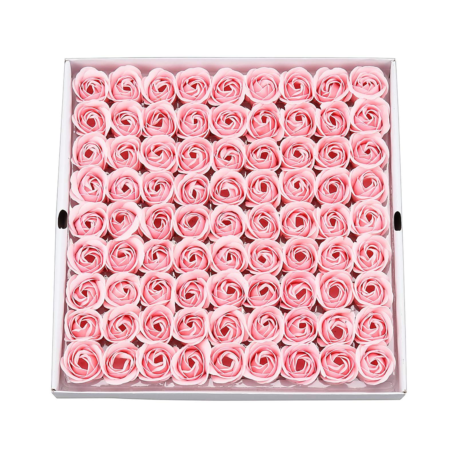 HOUSWEETY 81Pcs Bath Soap Rose Petals Bouquet – Floral Scented Rose Flower Gift Set