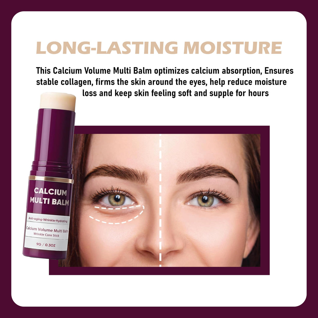 HOUYAN Calcium Balm – Multi-Balm for Lip, Eye & Neck | Hydration, Almond & Vitamin E